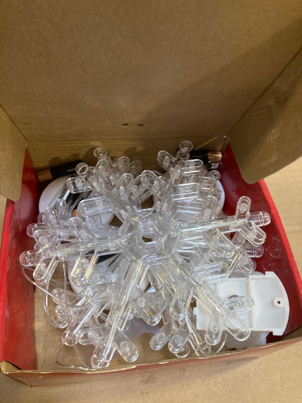 Photo 1 of [Timer] Christmas Window Decorations, 3 Pack Snowflake Christmas Window Lights with Suction Cup, Hanging LED Battery Operated Xmas Lights Indoor Outdoor Xmas Tree Fireplace Home Party Decor - While