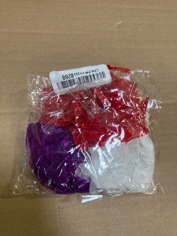 Photo 1 of 3 Pairs Lace Wedding Garter Bridal Ribbon Bowknot Garter Smooth Lace Belt Leg Neck Ring Set for Women Girls Favor with 3 Colors