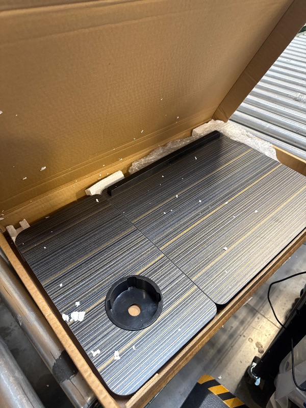 Photo 1 of Laptop Desk for Bed Couch,Lap Desk for Laptop,Portable Laptop Stand for Desk,Small Adjustable Laptop Desk,Foldable Bed Table for Laptops and Writing, Bed Tray Table with Cup Holder(Black)