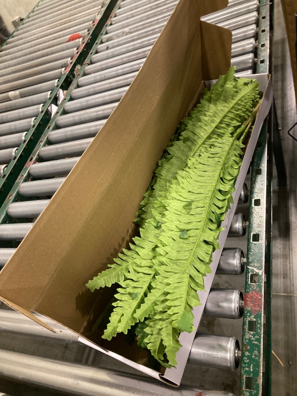 Photo 1 of 35" Ferns Artificial Bush Plants Large, 2 Artificial Boston Ferns with 39 Fronds for Outdoors Home Decor
