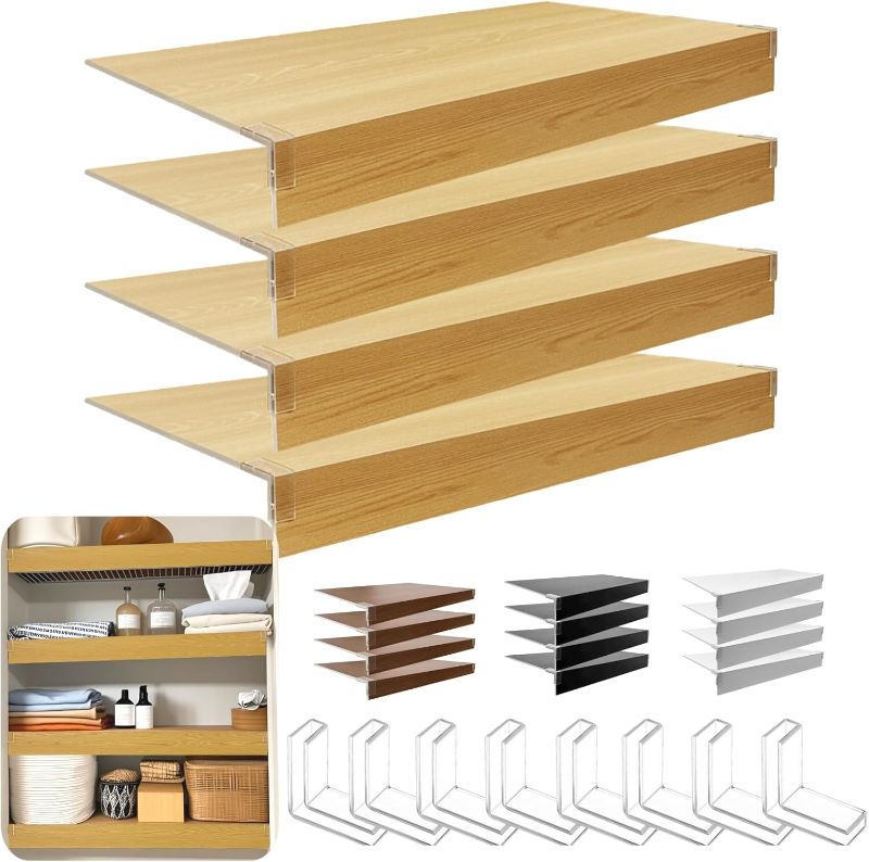 Photo 1 of Wire Shelf Cover, Wire Rack Covers for Pantry,PVC Wood-Look Faux Wood Shelf Liners,29x16 Inch,0.24 inch Thick for Home and Kitchen Organization
