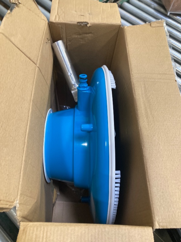 Photo 1 of U.S. Pool Supply Professional Swimming Pool Leaf Terminator Vacuum - 15" Pool Cleaner Body, 8 Pressure Jets, 4 Rotating Wheels, 3 Perimeter Brushes, 2 Debris Bags - Below or Above-Ground Sucker Eater