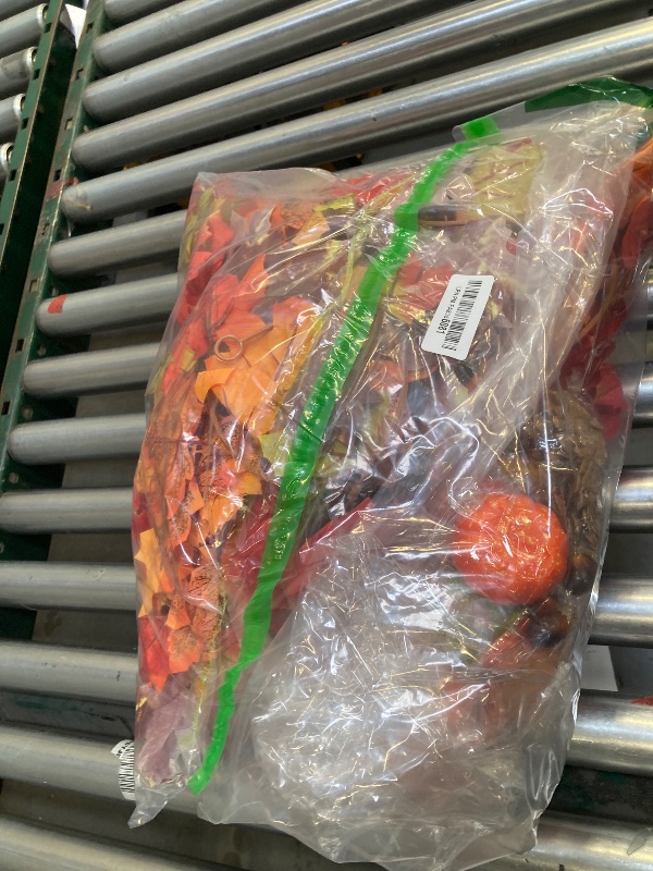 Photo 1 of 5 Pack Fall Maple Leaves Garland, 30FT Artificial Thanksgiving Maple Leaf Autumn Garland Hanging Fall Vines Table Decorations for Thanksgiving Front Door Mini Pumpkin & GIVE Thanks Banner Decor