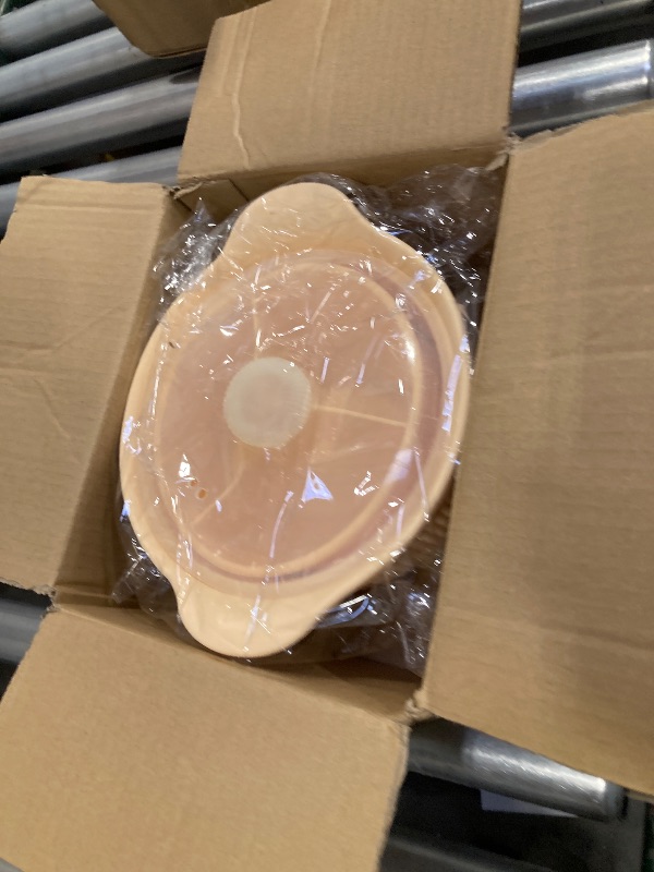 Photo 1 of 42oz Microwave Silicone Steamer 3 Compartmented, 4 in 1 Large Microwave Pot with Handle & Lid for Vegetables/Baby Food, Oven & Dishwasher Safe, Easy Clean, 100% Food Grade Steamer Cooker(Beige)