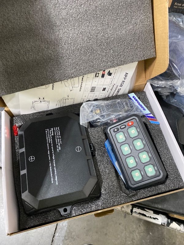 Photo 1 of SUPAREE 8 Gang Bluetooth RGB Switch Panel,Toggle Momentary Flash Strobe Memory Function Auxiliary Switch Panel,Waterproof Circuit Control Relay System Box Universal for Truck ATV SUV UTV Boat