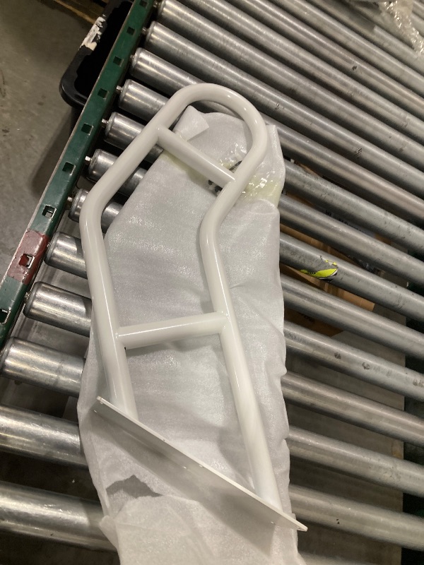 Photo 1 of 25inch U-Shaped Handrails for Outdoors, Wall Mount Handrail for Indoor, Safety Grab Bars for Stairs, Metal Stair Railing, 440.92 lbs Max Load (1, White)