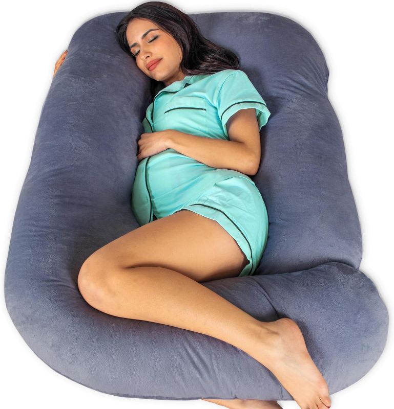 Photo 1 of  Pregnancy Pillows, U-Shape Full Body Pillow -Removable Cover Jumbo Size - Gray - Pregnancy Pillows for Sleeping - Body Pillows for Adults, Maternity Pillow and Pregnancy Must Haves