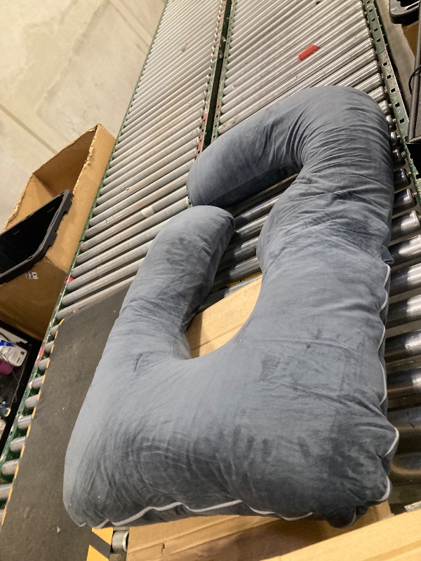 Photo 1 of  Pregnancy Pillows, U-Shape Full Body Pillow -Removable Cover Jumbo Size - Gray - Pregnancy Pillows for Sleeping - Body Pillows for Adults, Maternity Pillow and Pregnancy Must Haves