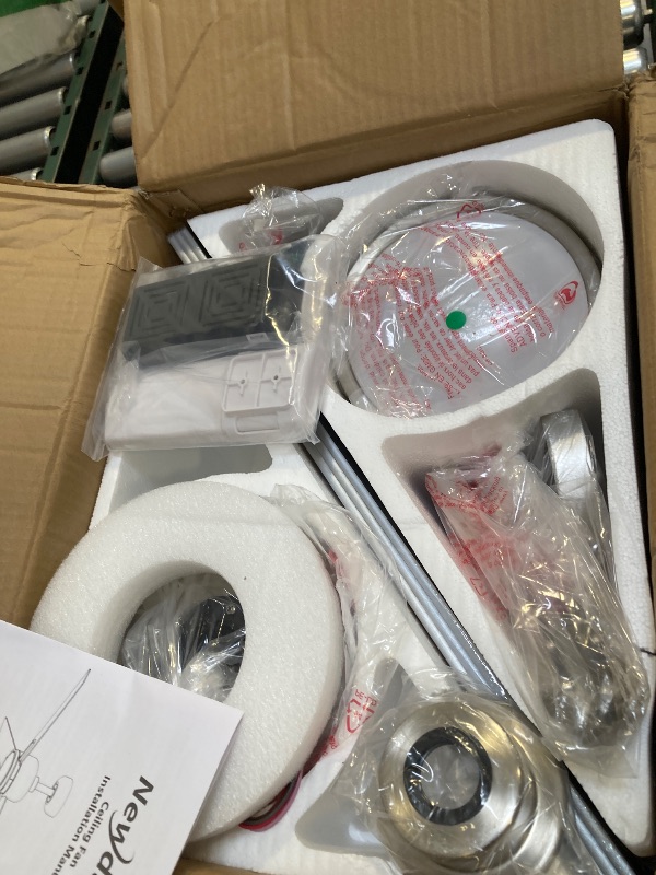 Photo 1 of 52 inch Ceiling Fans with Lights and Remote, Brushed Nickel Ceiling Fans Dimmable 3 Color Temperature, Timer, 3 Blades, 6 Speed Modern Fan Quiet Reversible DC Motor for Indoor or Covered Outdoor