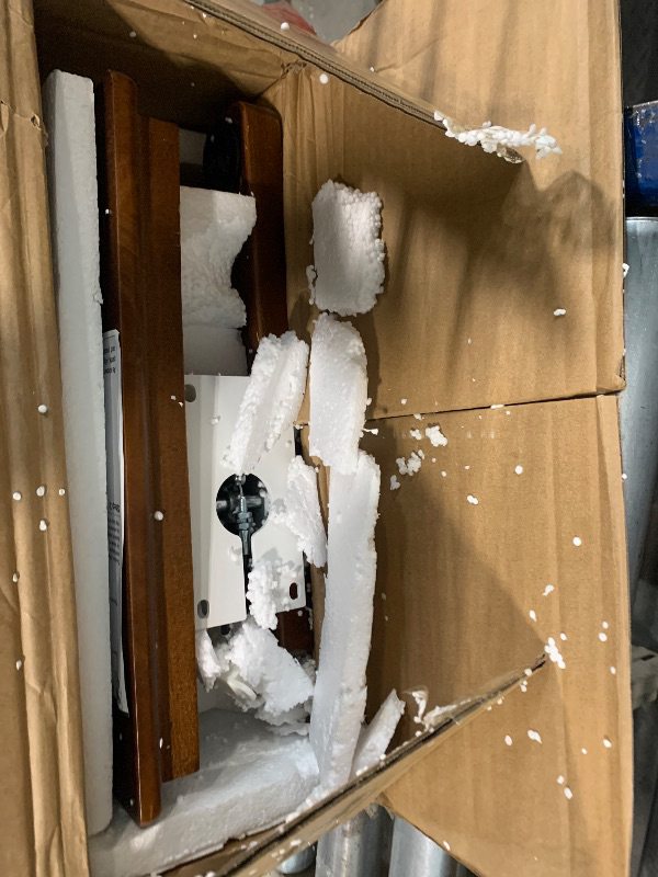 Photo 1 of ***MAJOR DAMAGE*** Muwuele Solid Wood Overbed Bedside Table with Wheels, Adjustable Medical Tilt Top Hospital Bed Table Over The Bed, Rolling Laptop Desk, Mobile Standing Desk for Hospital and Home Use (Walnut)