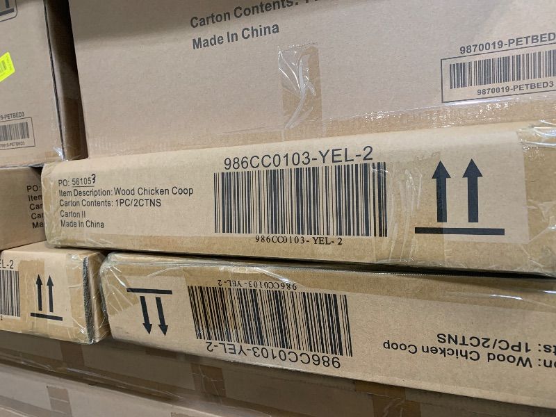 Photo 1 of ***FACTORY SEALED*** Hanover Outdoor Wooden Chicken Coop with Ramp, Large Wire Mesh Run, Waterproof Roof, Removable Tray 2.8 Ft. x 5.9 Ft. x 3.8 Ft.
