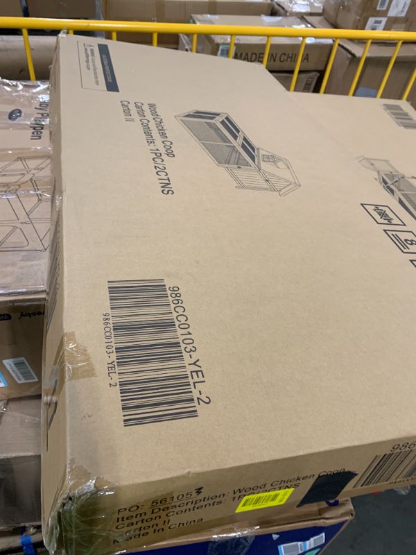 Photo 1 of ***FACTORY SEALED*** Hanover Outdoor Wooden Chicken Coop with Ramp, Large Wire Mesh Run, Waterproof Roof, Removable Tray 2.8 Ft. x 5.9 Ft. x 3.8 Ft.
