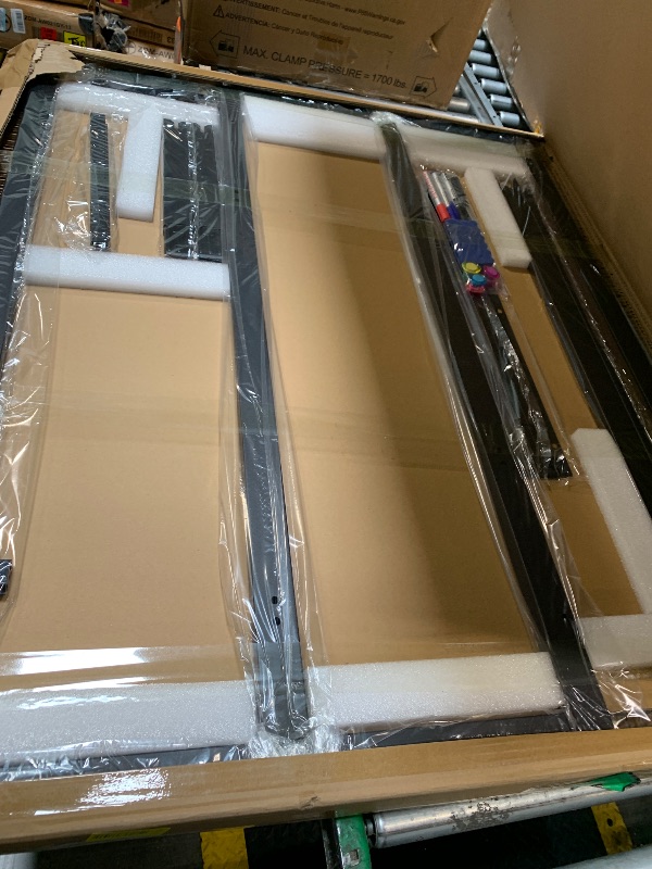 Photo 1 of ***LARGE DENT*** maxtek 72 x 40 Double Sided Rolling Whiteboard, Mobile Whiteboard Magnetic White Board - Large Reversible Dry Erase Board Easel Standing Board on Wheels with Stand (72 x 40 Black)
