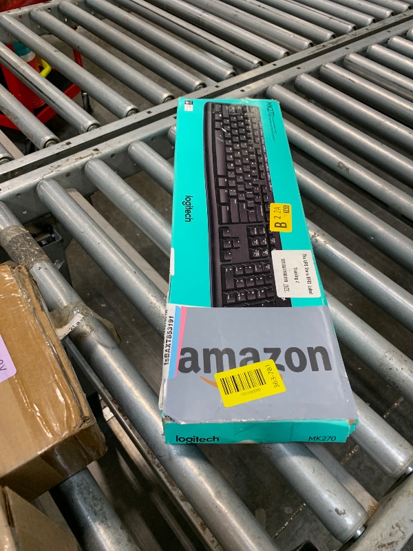 Photo 1 of ***MISSING USB RECEIVER, SELLING FOR PARTS AS IS, FINAL SALE***Logitech MK270 Wireless Keyboard and Mouse Combo for Windows, 2.4 GHz Wireless, Compact Mouse, 8 Multimedia and Shortcut Keys, 2-Year Battery Life, for PC, Laptop - Black***MISSING USB RECEIVE