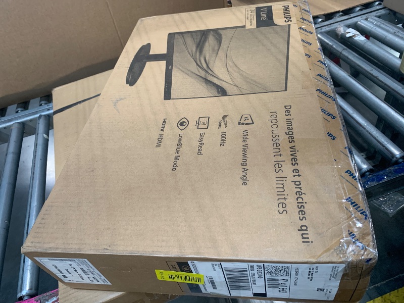View 2 of **SCREEN IS COMPLETLEY DAMAGED/PARTS ONLY**
Philips New 24 inch Frameless Full HD (1920 x 1080) 100Hz Monitor, VESA, HDMI x1, VGA Port x1, Eye Care, 4 Year Advance Replacement Warranty, 241V8LB, Black