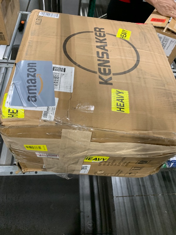 Photo 1 of ***MISSING BASE*** Kensaker Executive PU Leather Office Chair, Computer Chair with Thick Cushion & Lumbar Support, Ergonomic Desk Chair with Adjustable Headrest & Armrests,Brown