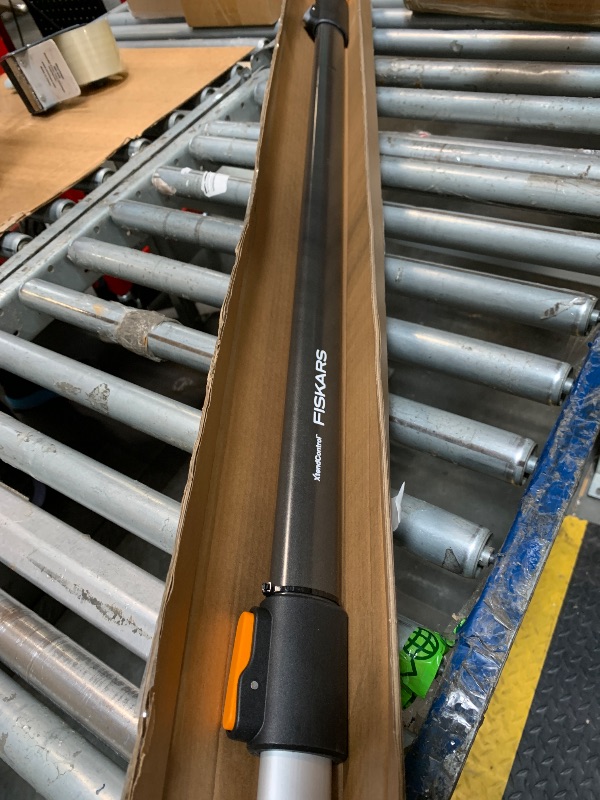 Photo 1 of ***MISSING PARTS*** Fiskars XtendControl 16' Tree Pruner with 15" X3 Double-Hooked Saw, Two 4-8 Ft Extension Pole, Lightweight Aluminum Pole Saw for Fast Cutting with Sawdust Reliefs, Secure Locking System, Orange