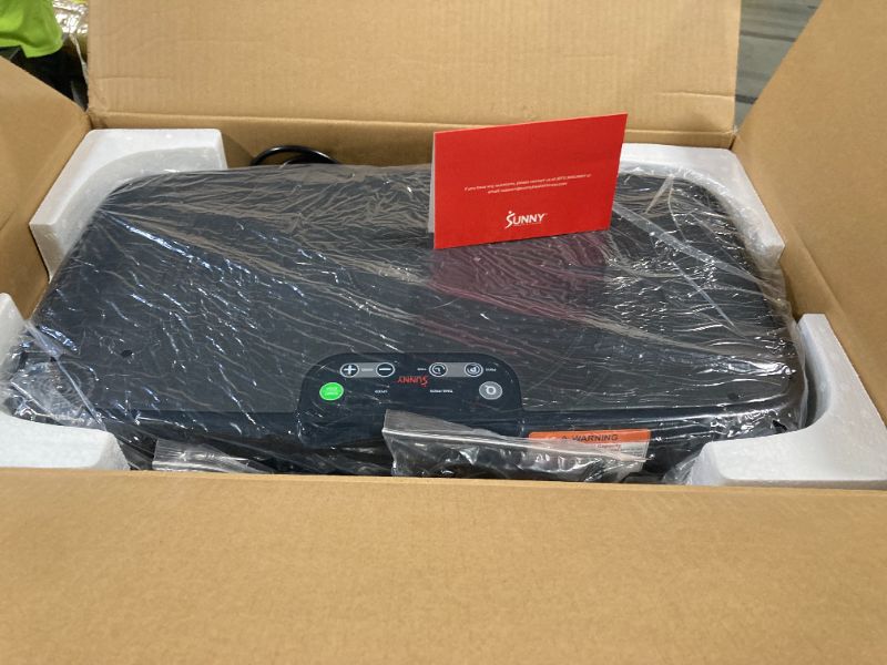 Photo 1 of ***NONE FUNCTIONAL*** Sunny Health & Fitness Vibration Plate Exercise Machine with Resistance Bands & Remote, Fitboard Premium Total Body Shaker Platform for Toning, Sculpting & Recovery – SF-VP822056