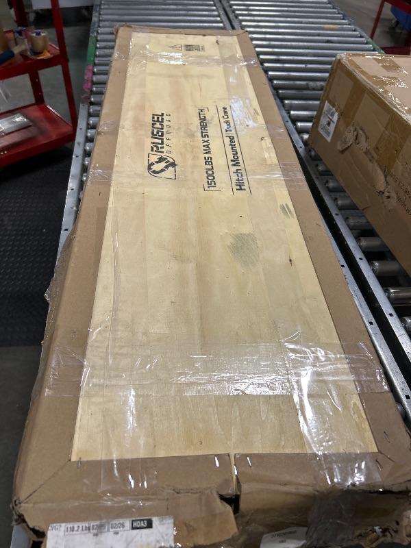 Photo 1 of ***FINAL SALE/NO RETURN, SOLD AS PARTS*** Rugcel 1500 lb Stretchable Receiver Hitch Mounted Hydraulic Swivel Pickup Truck Crane, with Three Boom Capacities of 750 lb, 1000 lb and 1500 lb (Hitch Crane 1500LB)