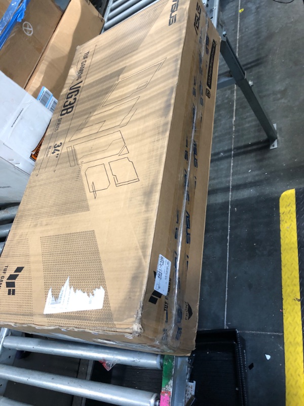 Photo 1 of **AS IS, FINAL SALE** ASUS TUF Gaming 34” Ultra-Wide Curved Monitor (VG34VQ3B) – 21:9 QHD (3440x1440), 180Hz, 1ms, Extreme Low Motion Blur Sync, FreeSync Premium, Speaker, 90% DCI-P3, DisplayWidget Center, 3 yr Warranty
