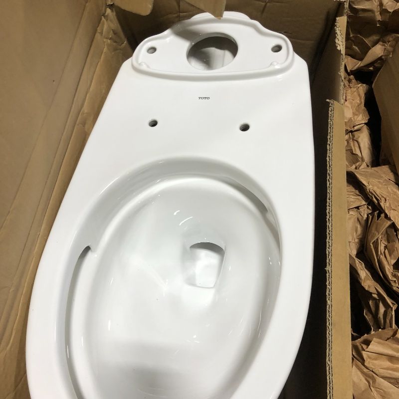 Photo 1 of ***JUST THE BASE, NO TANK*** TOTO® Drake® Two-Piece Elongated 1.28 GPF Universal Height TORNADO FLUSH ® Toilet with 10 Inch Rough-In, CEFIONTECT®, and SoftClose® Seat, WASHLET®+ Ready, Cotton White - MS776124CEFG.10#01