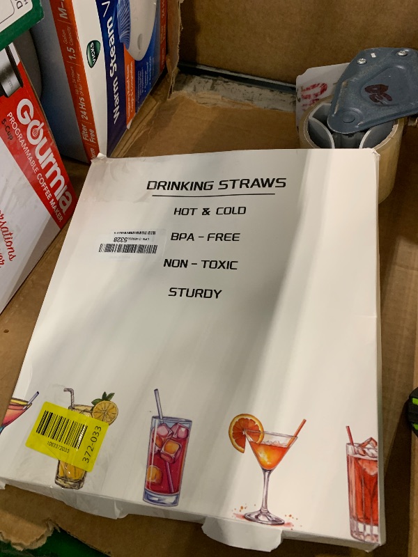 Photo 1 of [100 Pcs] Disposable Plastic Drinking Bendy Straws - 10.24" Long and 0.24" Diameter Colorful Cute Flexible Long Straws for Juice,Coffee,Milk,Cocktail, Bachelorette/Birthday Party, Bridal/Baby Shower