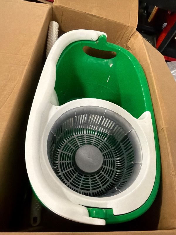 Photo 1 of ***MAJOR DAMAGE*** Libman Tornado Spin Mop System with 2 Refill Heads, Microfiber Spinning Mop and Bucket with Wringer Set for Home, Floor Cleaning of Hard-Wood, Laminate, Tile, All Surface Cleaner, 3 Total Mop Heads
**MISSING PARTS**