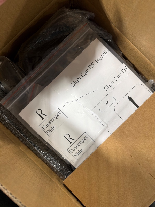 Photo 1 of **MISSING HARDWARE**
Lochnchn LED Headlight Tail Light Kit Compatible with Club Car DS Golf Carts 1993-UP 12V Street Legal Light Kit with Turn Signal Wire Harness Compatible with Club Car DS for Gas and Electric