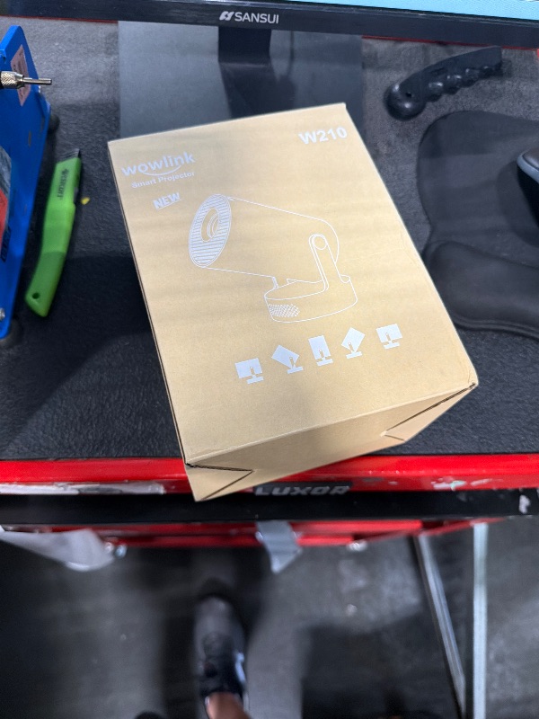 Photo 1 of [Built-in Apps & 2026 Upgraded] Mini Projector with WiFi 6 and Bluetooth 5.4 Support 4K 1080P Auto Keystone 180° Rotatable Projector Portable