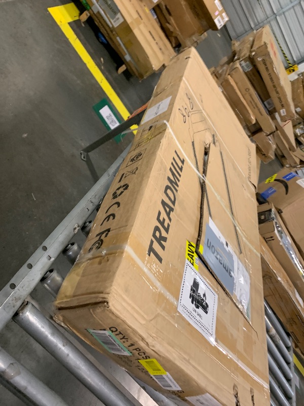Photo 1 of ***BROKEN WHEEL*** Foldable Treadmill with 10% Incline, Upgrade 3.5HP Low Noise Walking Pad Treadmill with Handle Bar, Trisomy 4 in 1 Portable Under Desk Treadmills for Home/Office, 350Lbs Capacity, APP & Remote Control