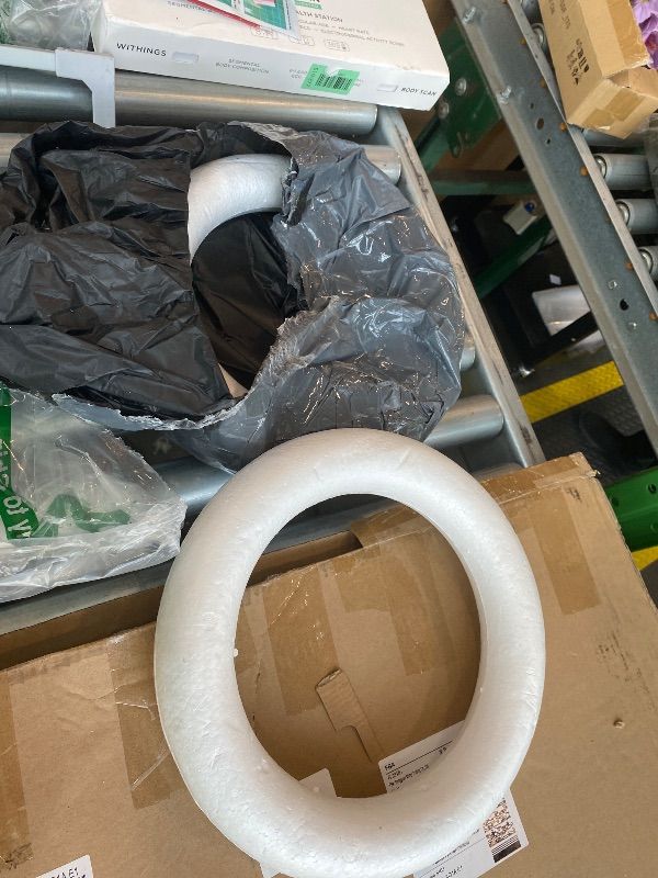 Photo 1 of ***ONLY 2*** MAHIONG 3 Pack 12 Inch Craft Foam Wreath, 2 Inch Thick White Polystyrene Foam Circles Ring, Round Styrofoam Wreath Form for Crafts DIY Arts Floral Projects Home Wedding Decor
