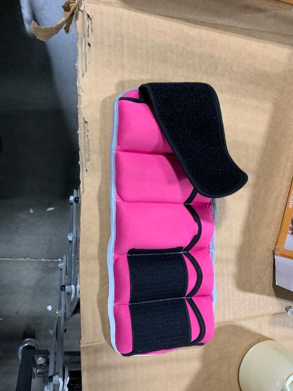 Photo 1 of ***ONLY ONE*** Henkelion 1 weight 5Lbs Adjustable Ankle Weights For Women Men Kids, Strength Training Wrist Weights Ankle Weights Set For Gym, Fitness Workout, Running, Lifting Exercise Leg Weights - each 5 Lbs Pink