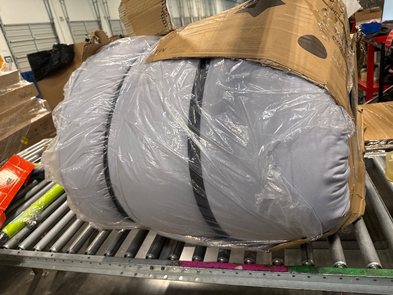 Photo 1 of ***USED//Damaged Box*** MAXYOYO King Futon Mattress Foam Mattress Topper, Japanese Floor Mattress Foldable Mattress Futon Bed Mattress Pad Guest Bed Mattress, Extra Thick Folding Floor Couch for Adults, Grey King Floor Bed