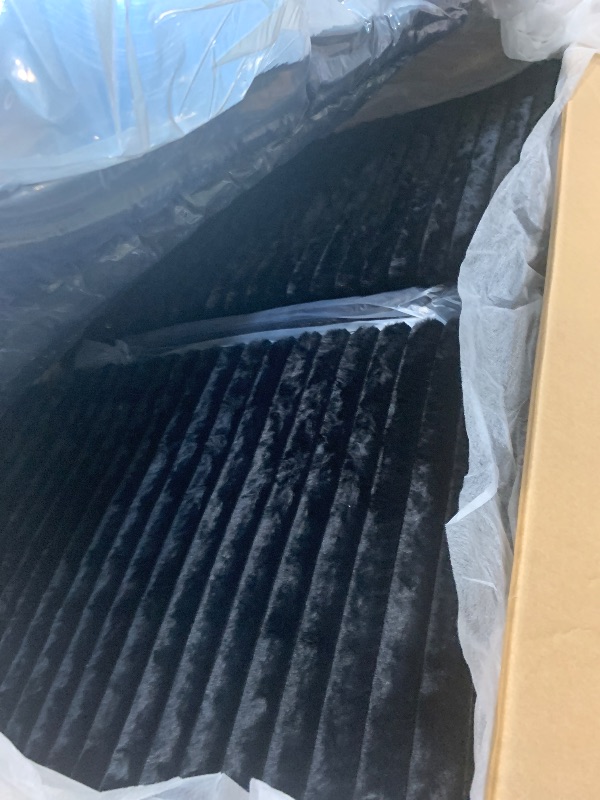 Photo 1 of *** PARTIAL SET MISSING BOX 3 OF 3 ****  67" Chaise Lounge Sofa, Faux Fur Sleeper Chaise with Armrests and Throw Pillows, Couch for Living Room or Apartment, BLACK 