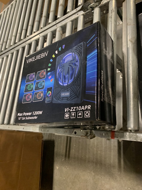 Photo 1 of ** no serial number and not able to test for functionality**** missing hardware to hook up device ***   ****1200W RGB Subwoofer, Slim Underseat Car Subwoofer and Amp Package with RGB Beat-Synced Light, Individual Control for Low Pass/Gain/Boost (A, B)