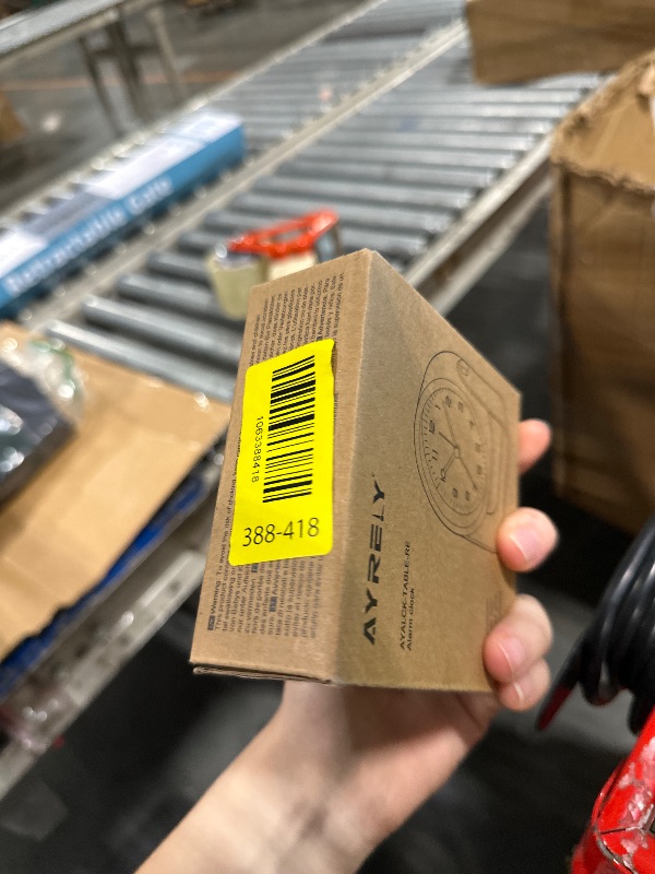 Photo 1 of ***Battery Panel Damaged***AYRELY® 3.5 Inch Small Analog Alarm Clocks,Battery Operated Desk Clock,Cute Table Clock with Light?Adjustable Angle for Travel,Bedside,Bedroom,Kids,Living Room Decor(Black)