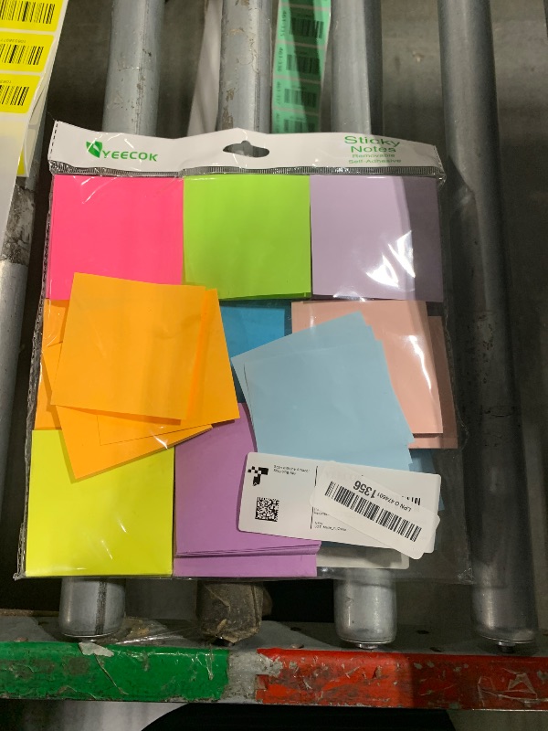 Photo 1 of (18 Pads) Sticky Notes 3x3 inch, Self-Stick Pads Bright Colors Sticky Note, Recyclable, Easy to Post for Home, Office, Notebook
