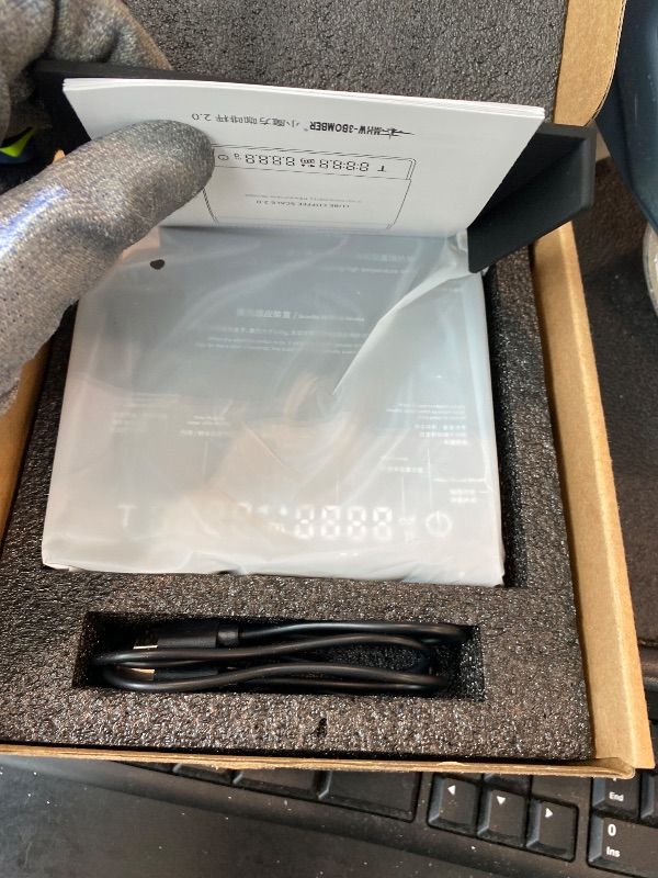 Photo 1 of **NON-FUNCTIONAL**
MHW-3BOMBER Espresso Scale with Timer,Small Coffee Scale with Solid-Liquid Detection,Auto Tare Digital Coffee Bean Scale,0.1g Accurate Weighting,2 Mode,Black ES6027B-OS