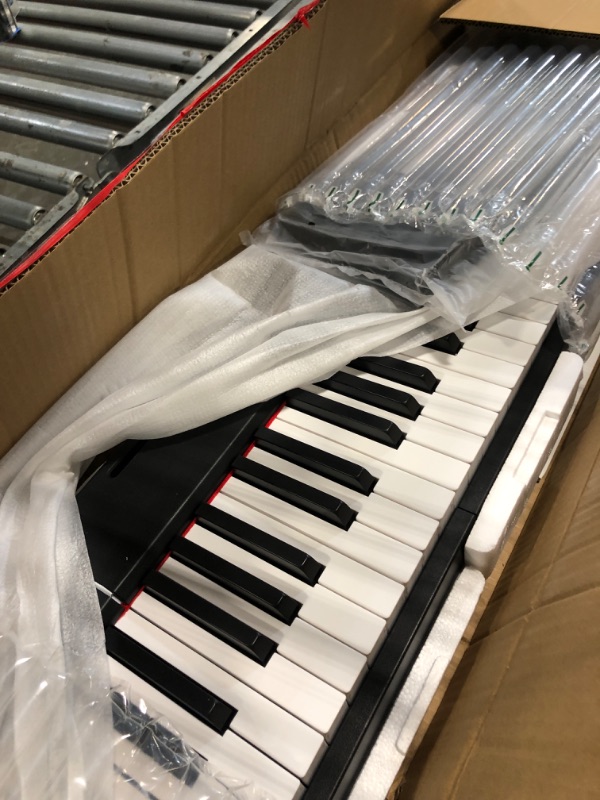 Photo 1 of ***Damaged back***Rosen P21 Semi-Weighted Keyboard 88 Keys Beginner Digital Piano, Portable Electric Piano with Sustain Pedal and Power Supply,Black