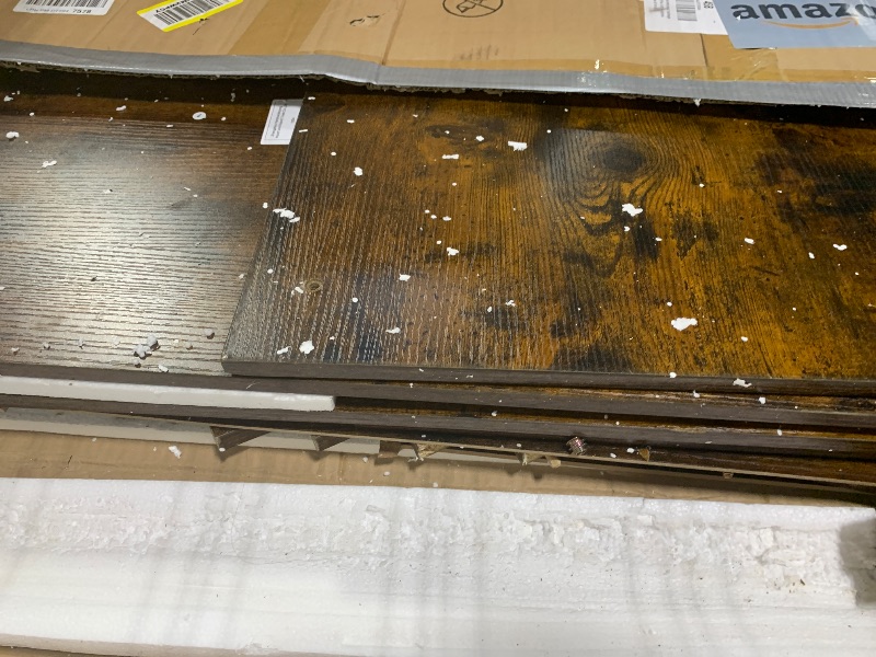 Photo 1 of ***Missing Hardware***HOOBRO Cat Litter Box Enclosure, Hidden Litter Box Furniture with Louvered Door, Spacious Hidden Litter Cabinet with Divider, Cat Furniture Cabinet, 31.5" L x 17.7" W x 18.1" H, Rustic Brown BF07MW01