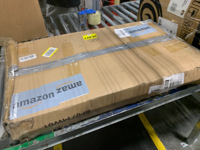 Photo 1 of ***Missing Hardware***HOOBRO Cat Litter Box Enclosure, Hidden Litter Box Furniture with Louvered Door, Spacious Hidden Litter Cabinet with Divider, Cat Furniture Cabinet, 31.5" L x 17.7" W x 18.1" H, Rustic Brown BF07MW01