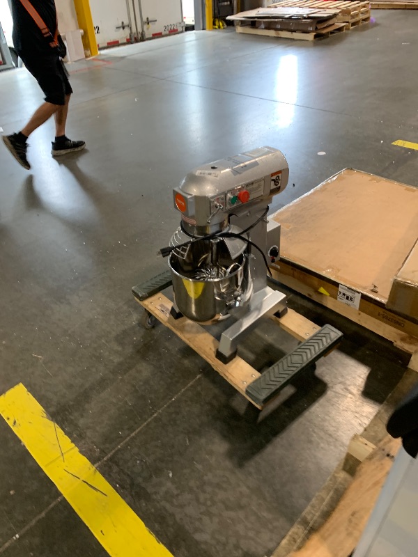 Photo 1 of ***Item Broken, Sold For Parts*** VEVOR Commercial Food Mixer, 15Qt Capacity with Timer, 500W Stainless Bowl Durable Electric Mixer for Commercial Use, 3 Speed Options 113/184/341 RPM, Includes Dough Hook & Whisk