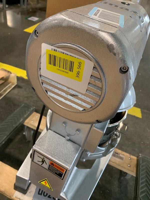 Photo 1 of ***Item Broken, Sold For Parts*** VEVOR Commercial Food Mixer, 15Qt Capacity with Timer, 500W Stainless Bowl Durable Electric Mixer for Commercial Use, 3 Speed Options 113/184/341 RPM, Includes Dough Hook & Whisk