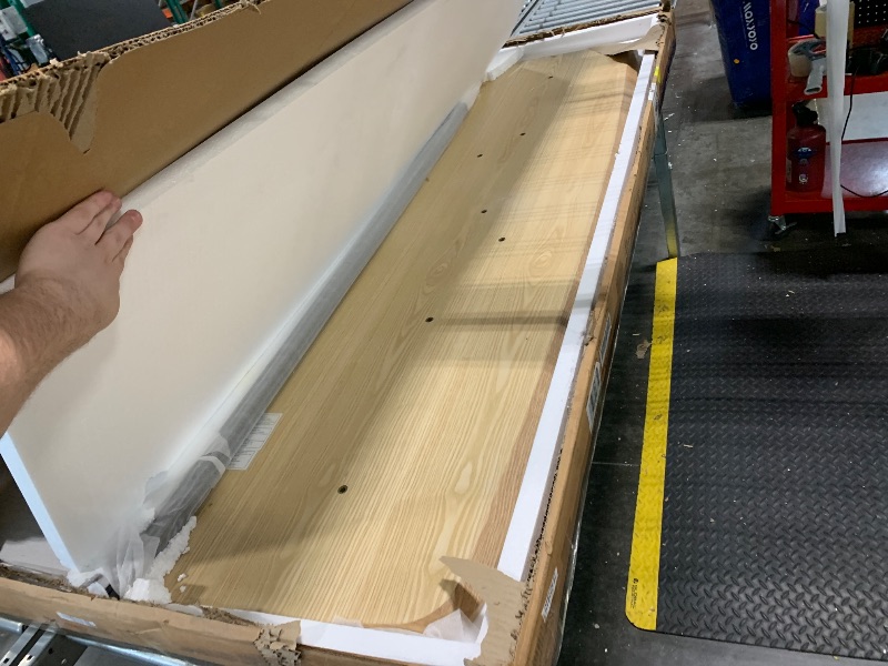 Photo 1 of ***Top Only, No Legs*** Acme Lawton Contemporary Wood & Metal Rectangular Dining Table in Natural/Black