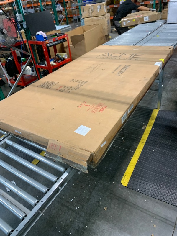 Photo 1 of ***Top Only, No Legs*** Acme Lawton Contemporary Wood & Metal Rectangular Dining Table in Natural/Black