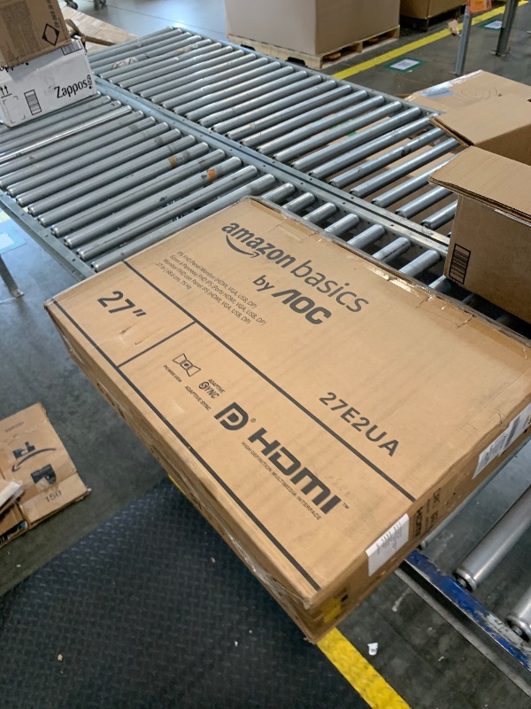 Photo 1 of ***Broken, Sold For Parts*** Amazon Basics IPS Monitor 75 Hz Powered with AOC Technology FHD 1080P HDMI, Display Port and VGA Input VESA Compatible Built-in Speakers for Office and Home, 27 in, Black