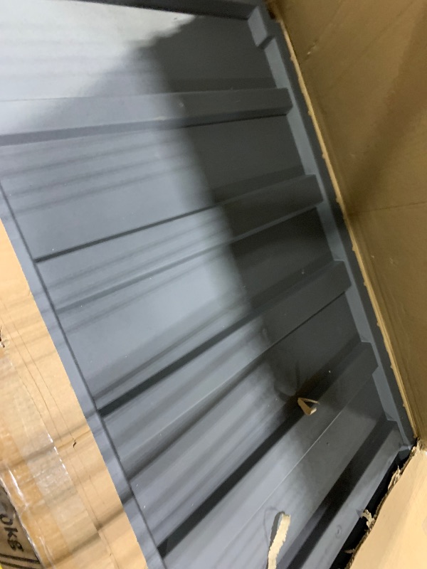 Photo 1 of ***DAMAGED PANEL*** YITAHOME 120 Gallon Outdoor Storage Deck Box, Large Resin Patio Storage for Outdoor Pillows, Garden Tools and Pool Supplies, Waterproof, Lockable, (Dark Grey)