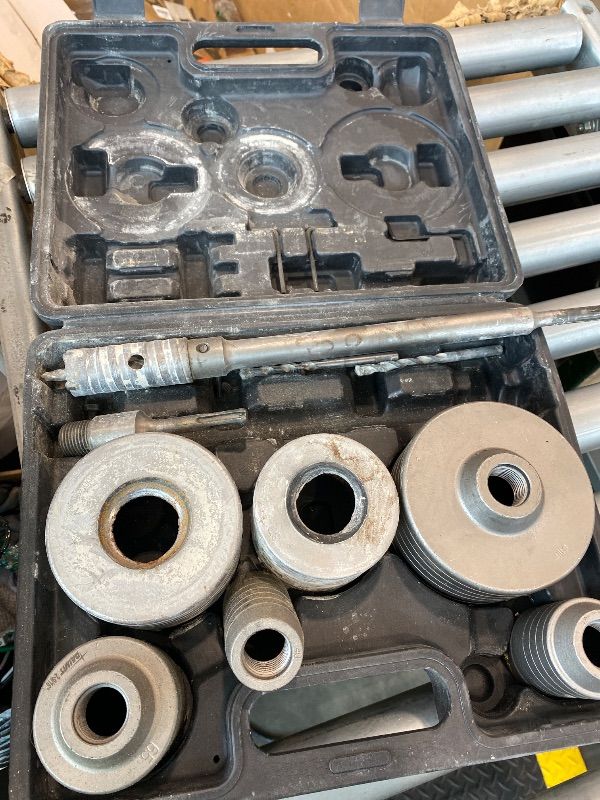 Photo 1 of **SOLD FOR PARTS ONLY** DAIMIT 20PCS Concrete Hole Saw Kits with 3 Drill Bits and SDS Plus & Max Shank, Hole Saw Tool Set for Concrete Cement Brick Stone Wall Drilling, Kit Size 30 40 50 65 80 100 110MM