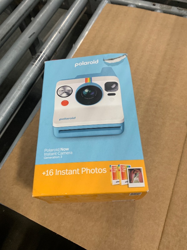 Photo 1 of ** CAMERA ONLY **
Polaroid Now 3rd Generation I-Type Instant Camera + Film Bundle - Now Arctic Blue Camera + 16 Color Photos (6644)