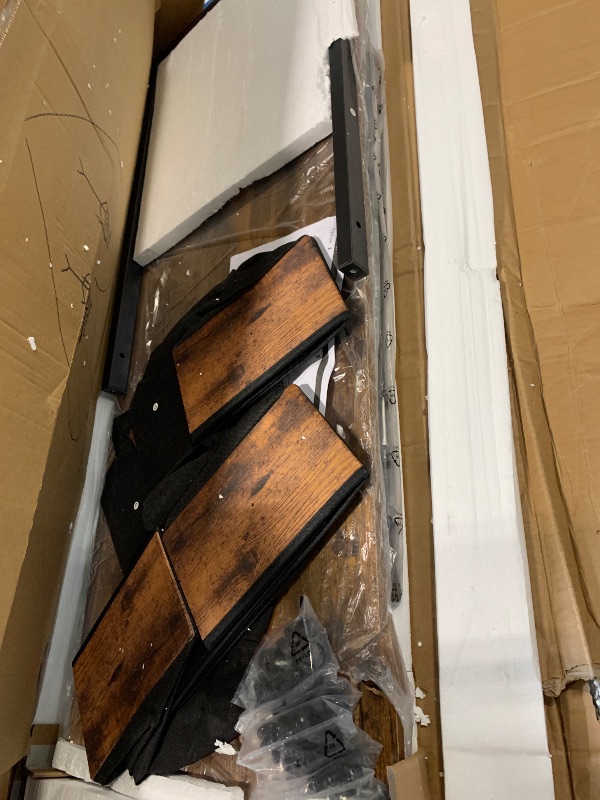 Photo 1 of ***Damaged Structure - Final Sale****Lufeiya 47 inch Computer Desk with 4 Drawers, Reversible Writing Work Study Desk for Home Office Bedroom, Modern Simple Student PC Desks, Rustic Brown